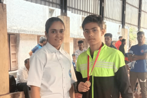 Mahir Sayyad from Std.VIII bagged Gold medal in Z.P. district level Kick Boxing Competition.
