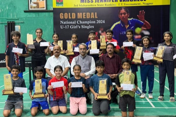 Under-11 star Aahana shines as semifinalist in Nagpur state ranking tournament.