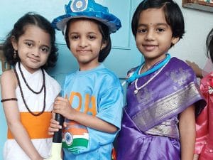 Students dress up as Mitali raj and some other characters.