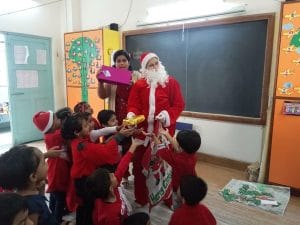 Christmas Day celebration in the school.