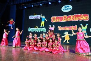 Kindergarten kids performing WE BELIEVE Concert at KHS Kothrud, Pune