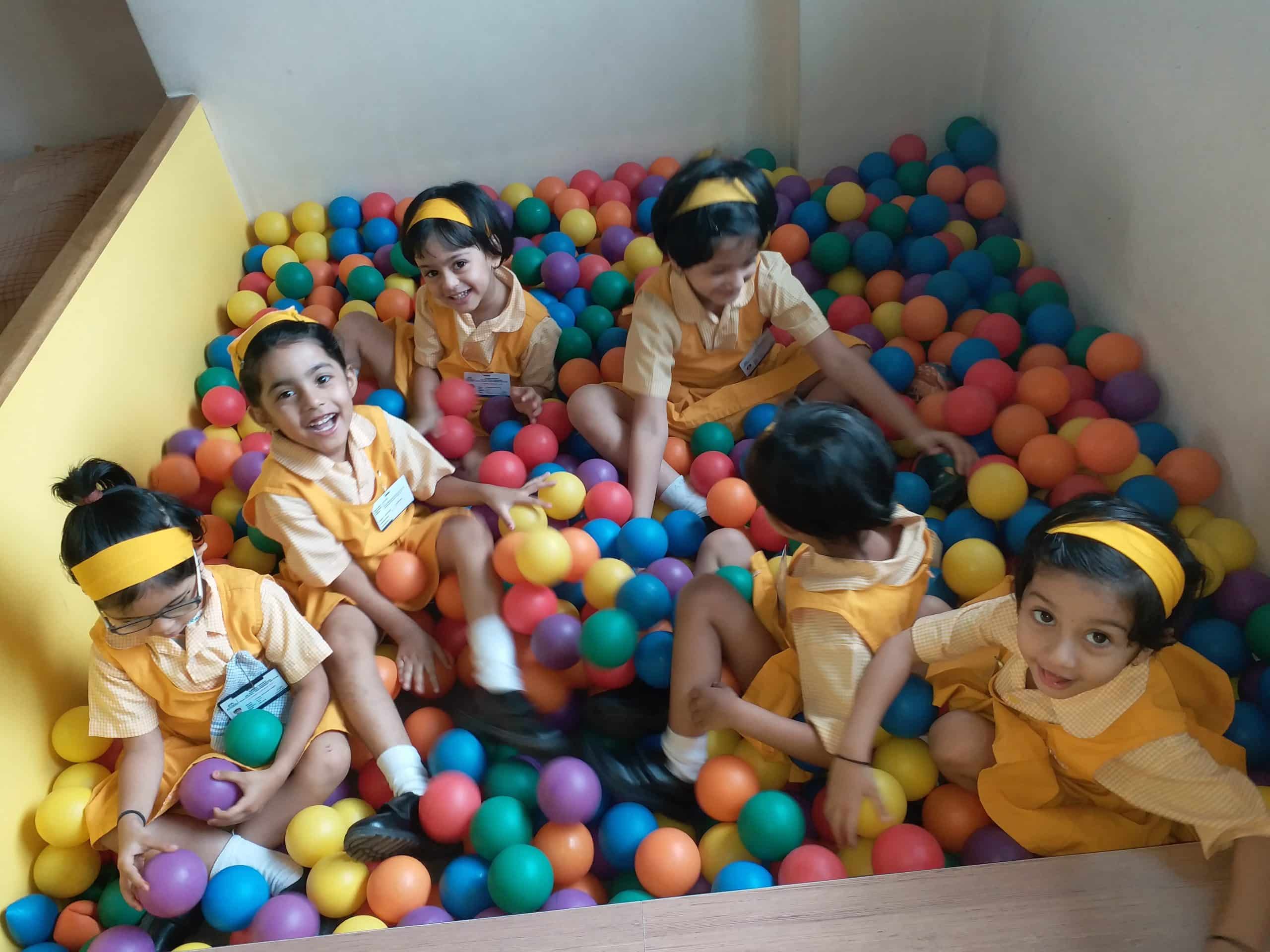 Children enjoying in ball pool scaled | Nursery in Pune