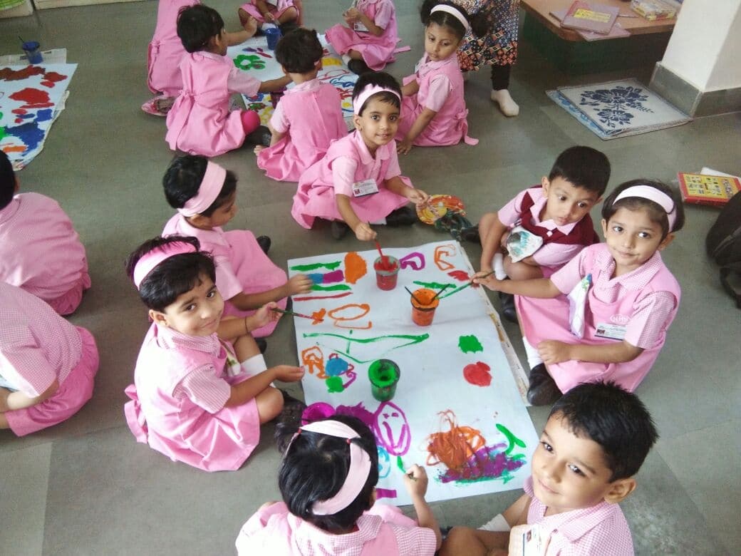 Enjoying art activity 1 | Nursery in Pune