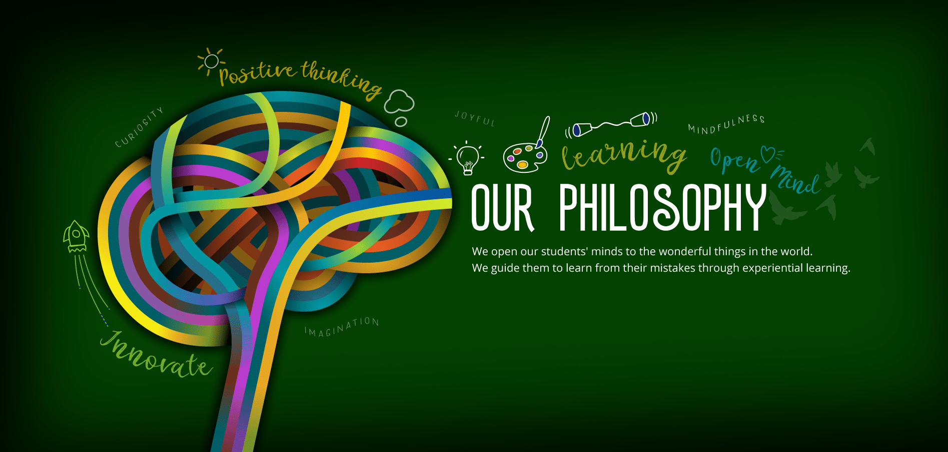 The Banner of Kaveri Institute of Education’s Philosophy is to open the students' minds.
